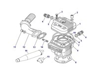 Eclaté cylindre, culasse, échappement IAME X30